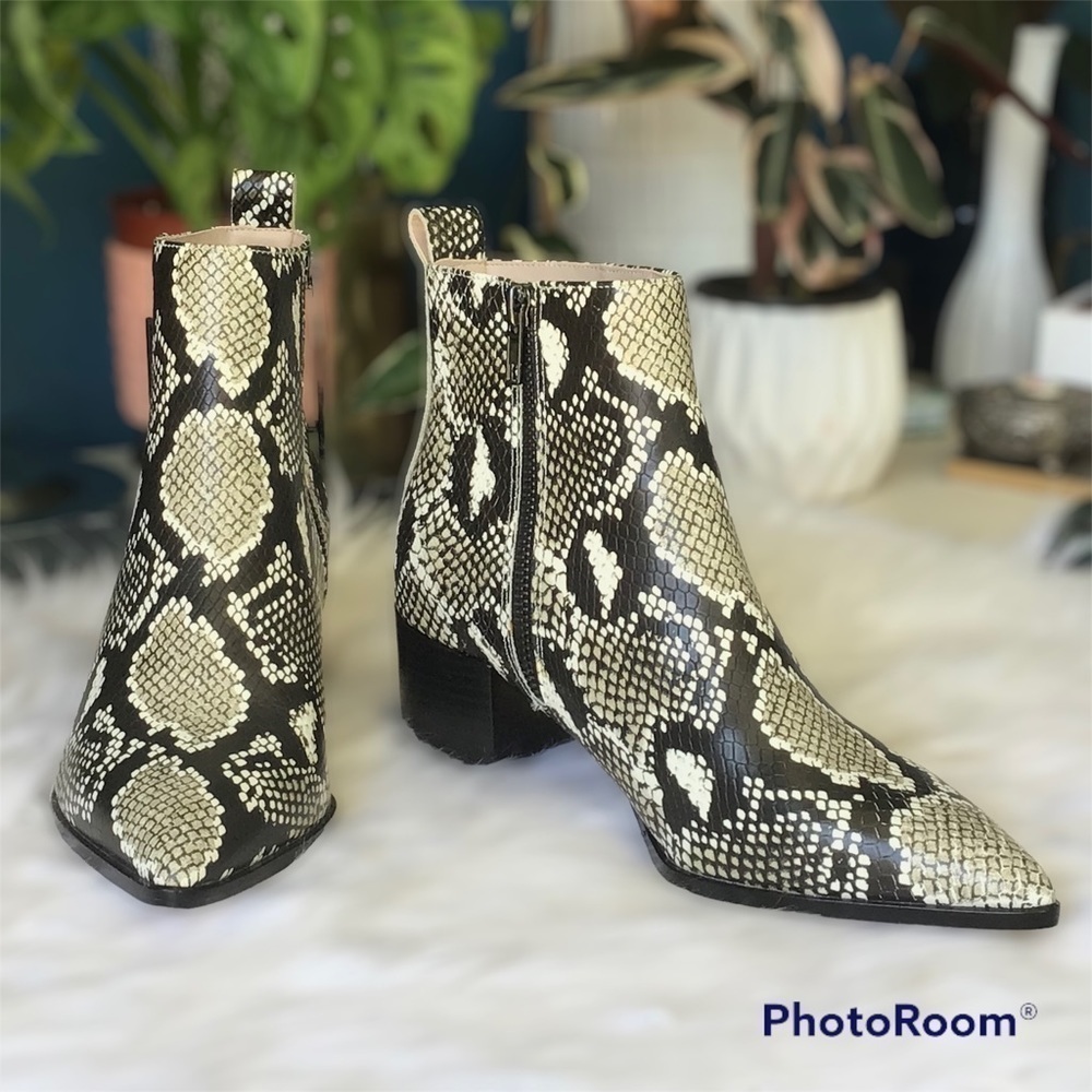 Said Fifth Avenue Emerson Snake Print Booties